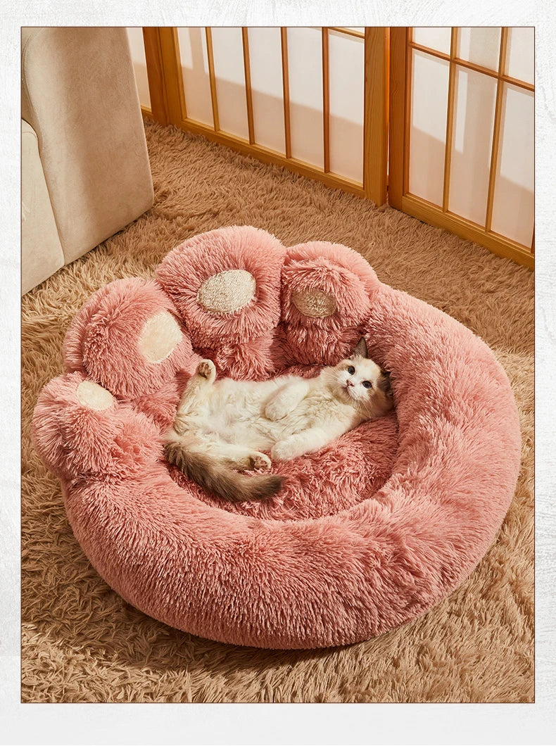 dog paw lounging bed