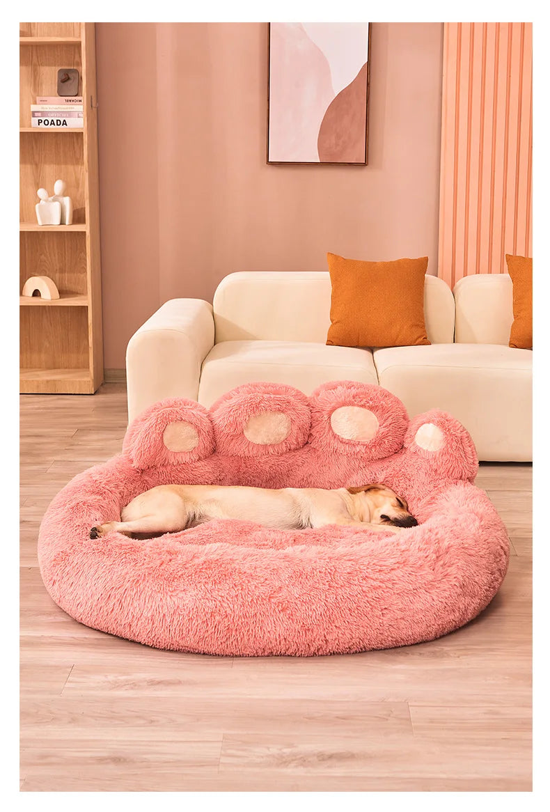 dog paw lounging bed