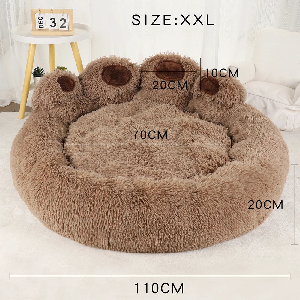 dog paw lounging bed