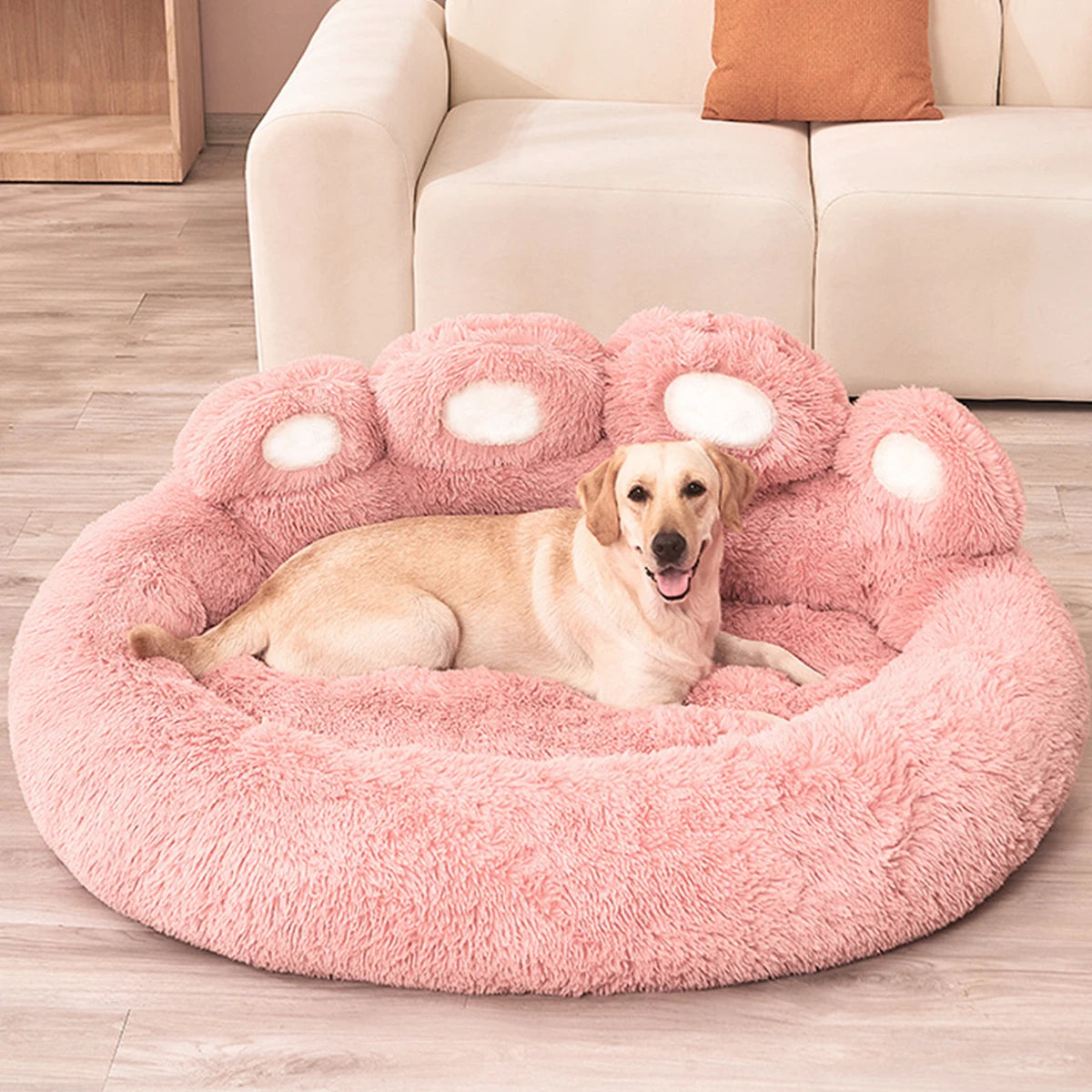 dog paw lounging bed