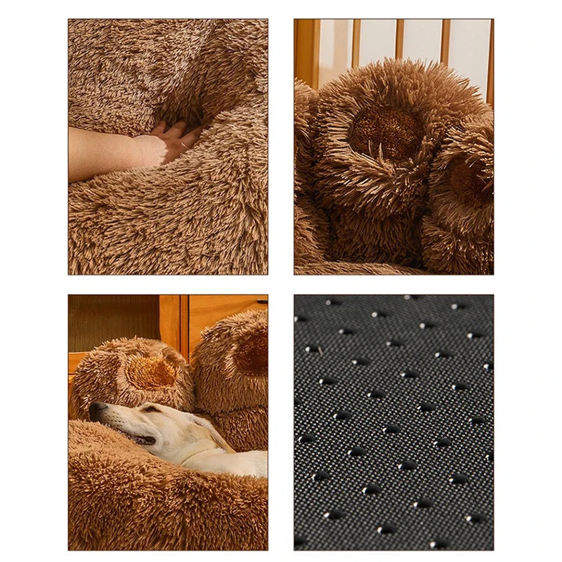 dog paw lounging bed