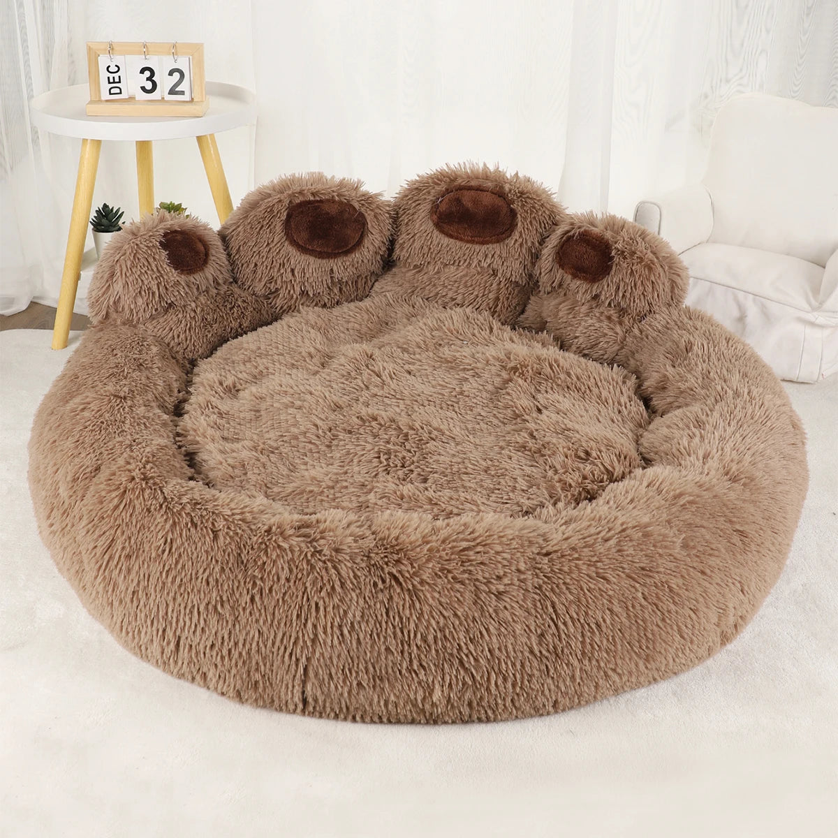 dog paw lounging bed